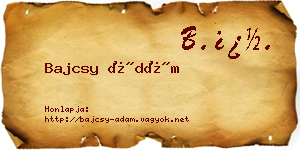 Bajcsy Ádám névjegykártya