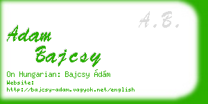 adam bajcsy business card